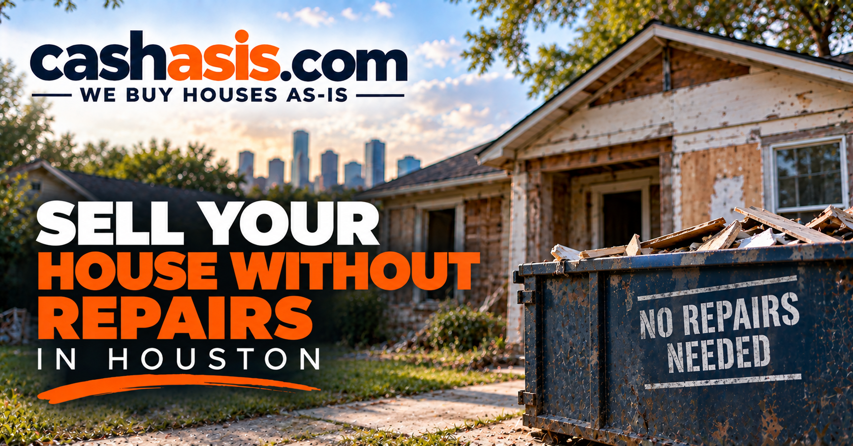Sell a Houston house without repairs to CashAsIs